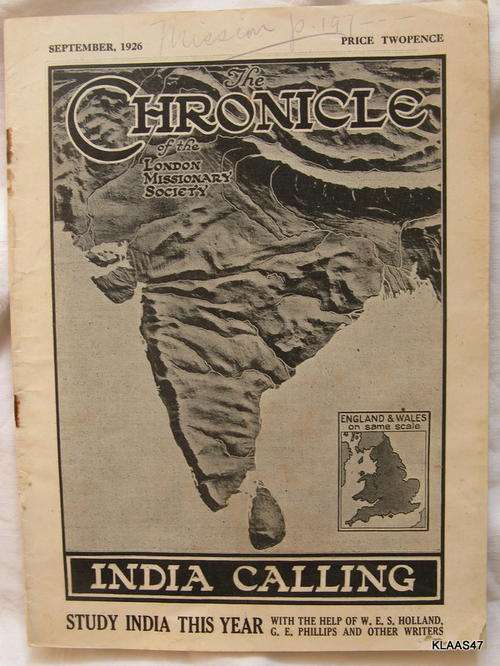 The Chronicle of the London Missionary Society: India Calling - 1926 September