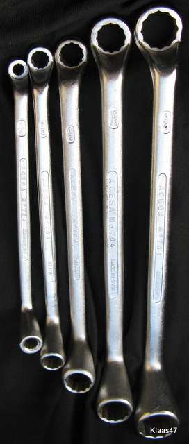SET OF 5 AF RING SPANNERS : ACESA - MADE IN SPAIN : SEE DESCRIPTION FOR SIZES
