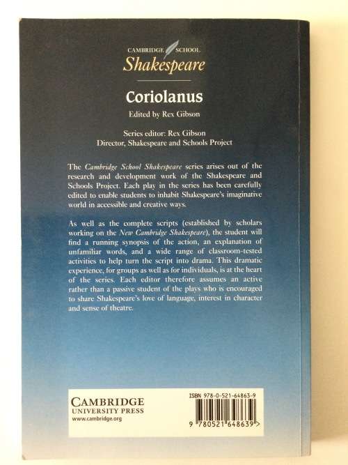 Coriolanus, Shakespeare, ed Rex Gibson, 2015