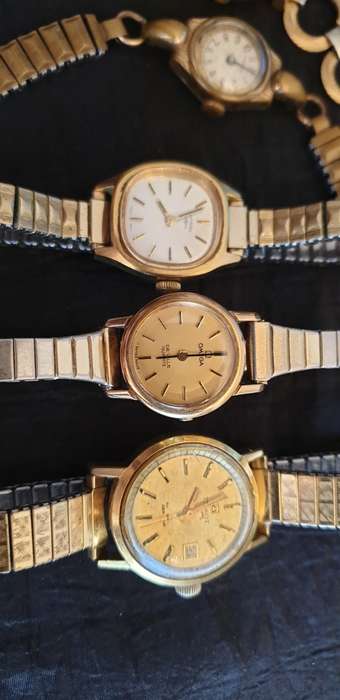 Beautiful Collection of 5 1940's-1970's Ladies Wrist Watches TISSOT / OMEGA / ROTARY
