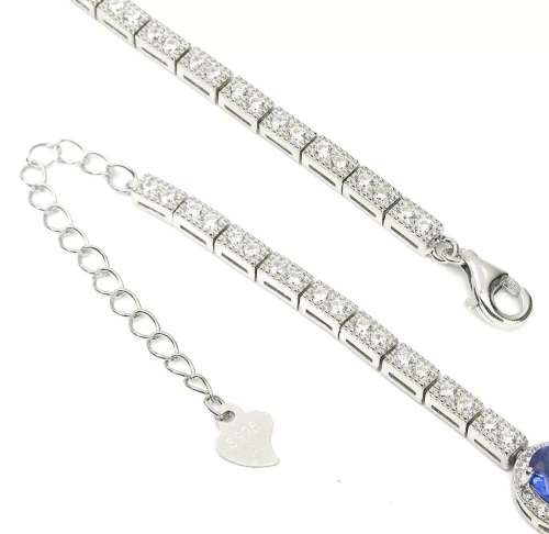 Superb 3.75ct Natural Mined Blue Kyanite Cocktail Bracelet 14K White Gold over .925 Tarnish Free