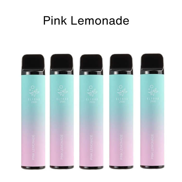 5 Pack ELF BAR Disposable Vape (2500 Puffs) Pink Lemonade