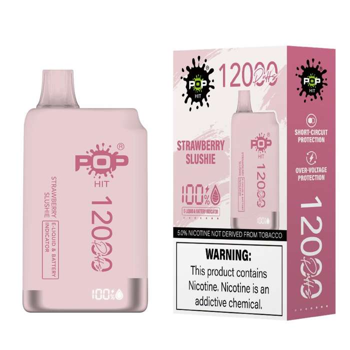 POP HIT Rechargeable Vape (12000Puffs) Strawberry Slushie