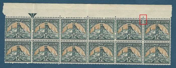 Union of SA SACC86 Reduced 1½d Issue 6 V1 + V2