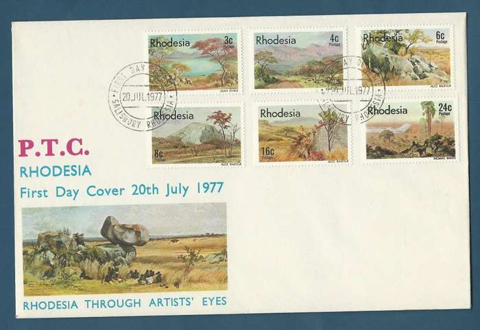 Rhodesia FDC 1977 Rhodesian Artists