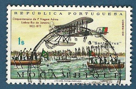 Mozambique 1972 The 50th Anniversary of 1st Flight, Lisbon-Rio de Janeiro