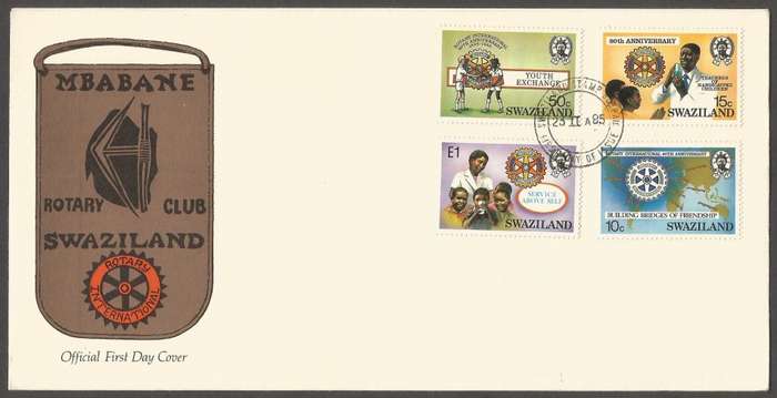 FDC / Swaziland/ 1985/ Rotary International / Cancel/ Used/ Postmark/ Post mark