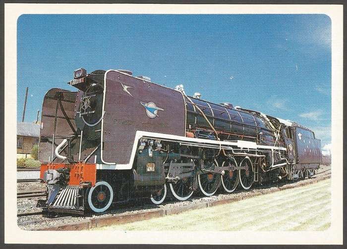 RSA-1983- Steam Locomotives- No 4- Postcard- Post card- Unused- Thematic- Train- Transport