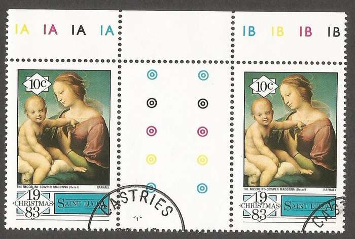 St. Lucia 1983 Christmas MNH Gutter CTO