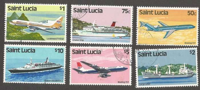 St. Lucia 1980 - Transport- Used- Cancel- Postmark