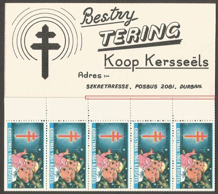 Republic of South Africa - 1964- Christmas Stamp Booklet- 10c- Unused- Complete
