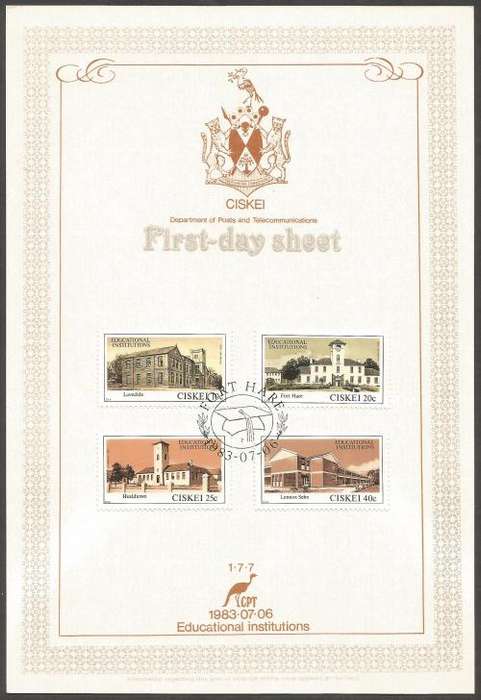 Ciskei First Day Sheet 1.7.7 Educational Institutions