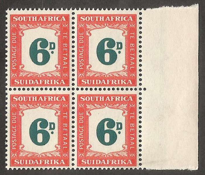 Union of South Africa SACC37 6d Block of 4