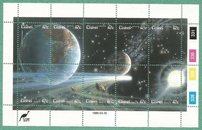 Ciskei- SACC 87-96- Halley`s Comet - MNH-  M/S- Thematic-Space-Comet