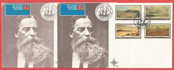 RSA- FDC- Thomas Baines - SACC2.6 -1975- Cancel- Durban Different FDC Shades