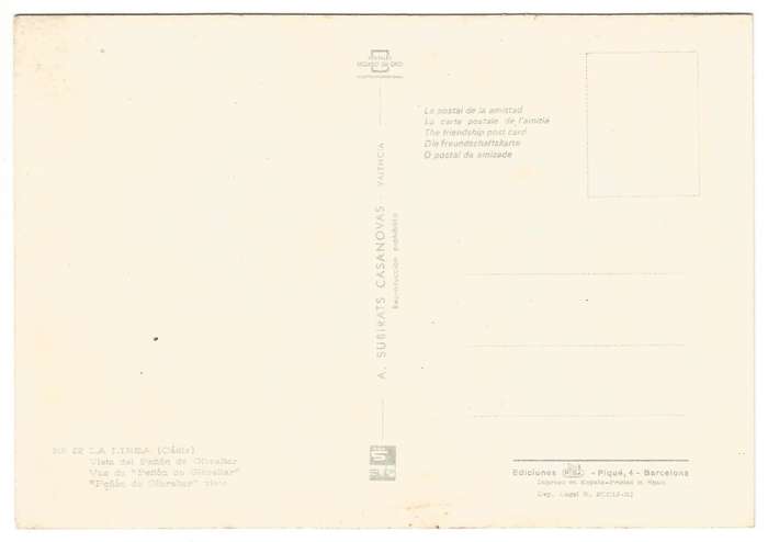 Post Card - La Linea - Cadiz- No 22- Unused