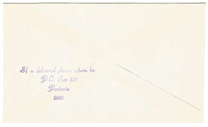 RSA- 1975- Domestic Mail- Cover- FDC- Used- Cancel- Postmark- Pretoria