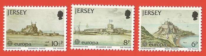 Jersey- MNH- Set- 1978 EUROPA Stamps - Monuments - Thematic- Forts- Castles- History