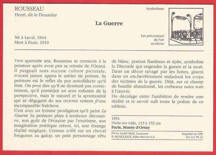 Postcard- Post Card- Unused- Thematic- Art- Painting