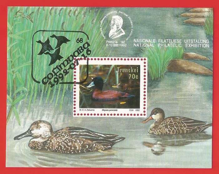 Transkei-1992- M/S-CTO- SACC 291a-Thematic-Fauna-Ducks