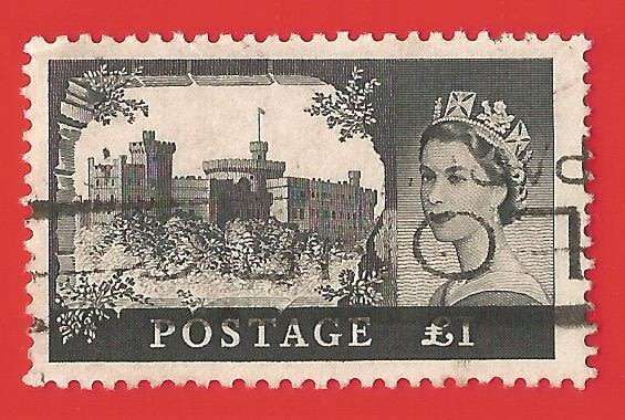 England-Used-Cancel-Thematic-Famous Person-Building-Castle