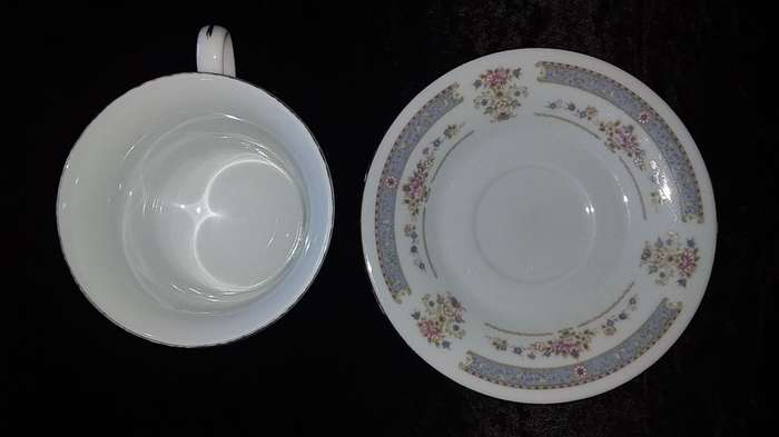 Cup and Saucer-Crescent-Fine China-Made in China-JIE PAI-Mix and Match