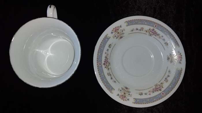Cup and Saucer-Crescent-Fine China-Made in China-JIE PAI-Mix and Match