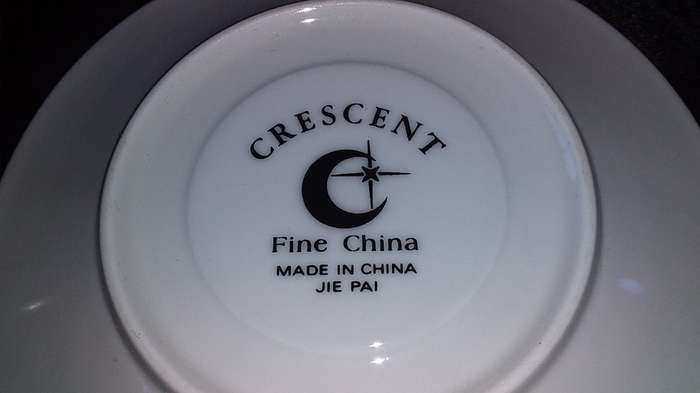 Cup and Saucer-Crescent-Fine China-Made in China-JIE PAI-Mix and Match