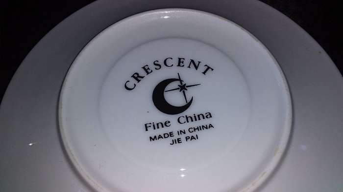 Cup and Saucer-Crescent-Fine China-Made in China-JIE PAI-Mix and Match