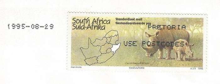 RSA-1995-Cover-FDC-Cancel-Pretoria-Thematic-Fauna-Wild Life