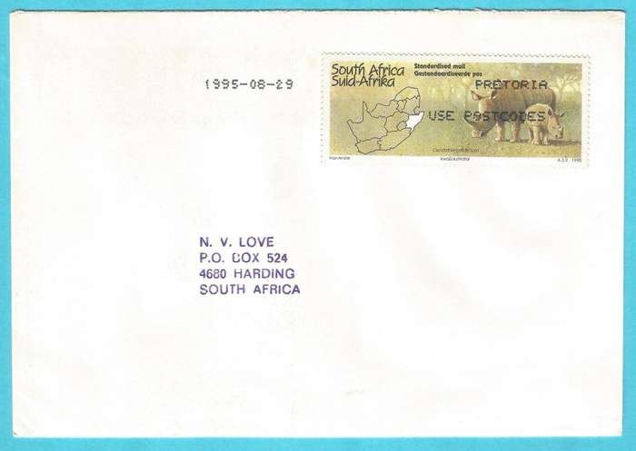RSA-1995-Cover-FDC-Cancel-Pretoria-Thematic-Fauna-Wild Life