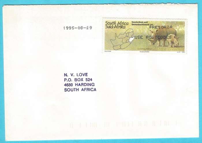 RSA-1995-Cover-FDC-Cancel-Pretoria-Thematic-Fauna-Wild Life