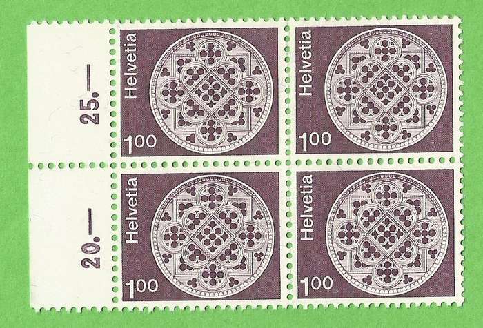 Switzerland-Helvetia- 1974 Definitive - MNH-Block-Thematic-Art-Symbol