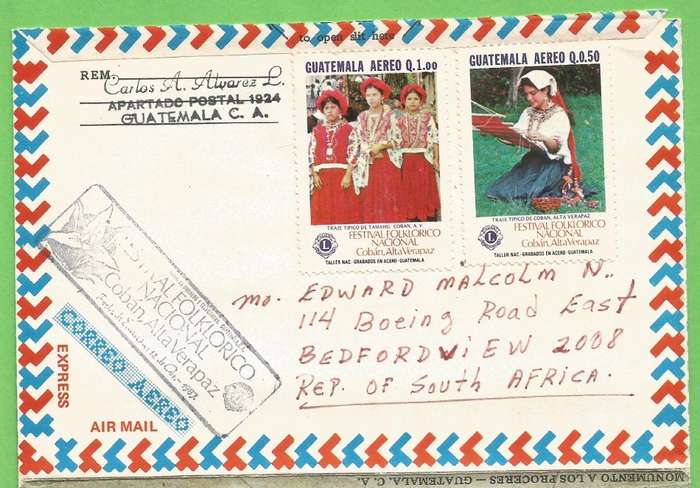 Air Mail-Monumento A Los Proceres- Guatemala-Thematic-Monument