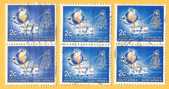 RSA-First Definitive-2c-Pouring Gold-Used-Cancel-Thematic-Industry-Mining