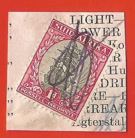 Union of South Africa- Fiscally Used- Cancel- On Paper- Single- Thematic- Transport- Boat