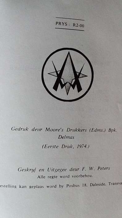 1974-Wag op die Volmaan-Author F.W.Peters-Signed by Author-80 Pages