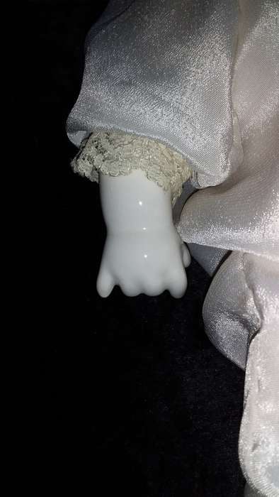 Pixie Collectors Doll - White with peach hat and shoes -Not Marked - same style as Kay Mckee dolls