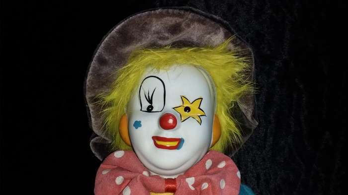 Clown- Collectors Doll-Not Marked. Check pants and pink bow tie