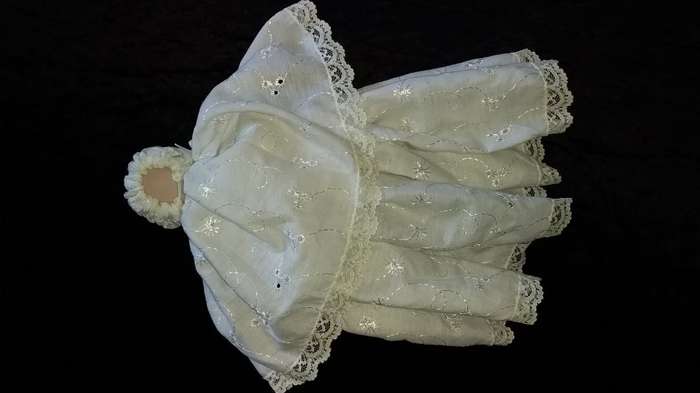 Baby Doll in White Christening gown Collectors Doll-Not Marked