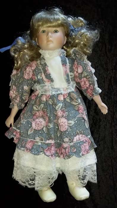 Collectors Doll- Marked-The Classique Collection- NAT Pink rose dress