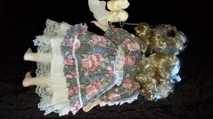 Collectors Doll- Marked-The Classique Collection- NAT Pink rose dress