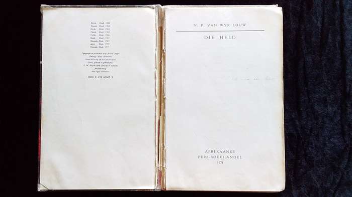 Book- N.P. Van Wyk Louw- Die Held-1971-37 Pages