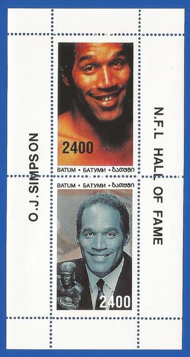Batum- Russian State- MNH- Miniature Sheet-Thematic-Famous People- Shifted Perfs