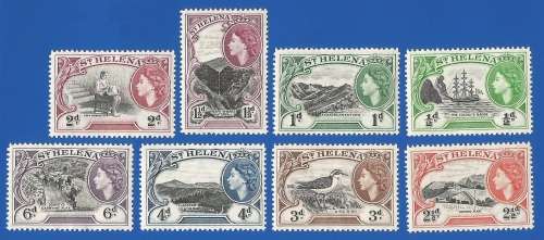 St Helena 1953 Queen Elizabeth II -MM-Thematic-Buildings-Fauna-Flora-Birds