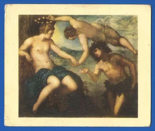 Vintage-Collectable-1xCigarette/Tobacco Card-Famous works of Art-No25-Bacchus and Ariadne