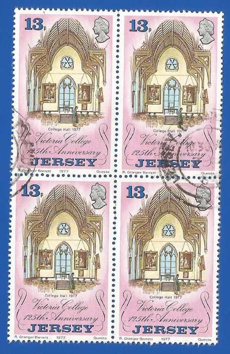 Jersey 1977 The 125th Anniversary of the Victoria College -Used-Thematic-Places of Interest