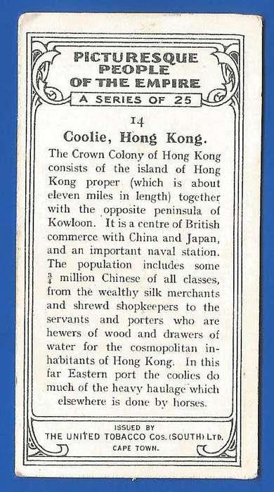 Vintage-Collectable-1xCigarette/Tobacco Card-People Of The Empire-No14-Culture