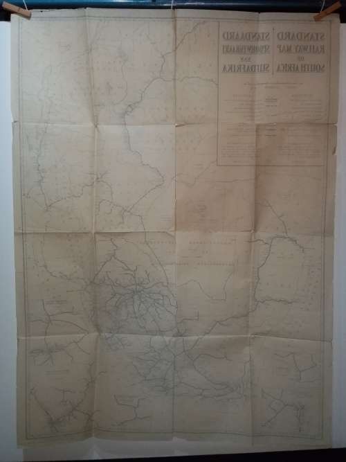 Standard Railway Map Of South Africa-1940 up to the Rhodesia`s