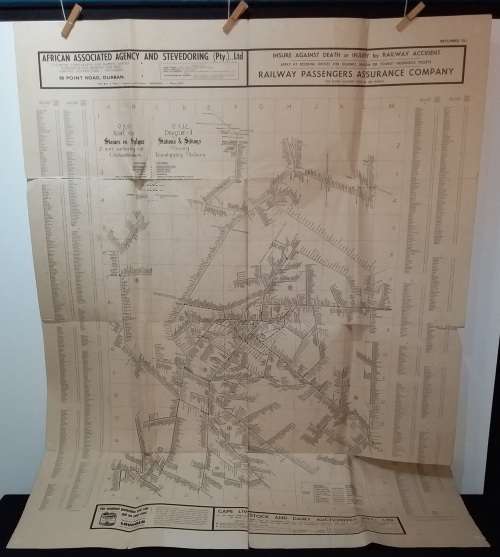 1962 S.A.R Diagram Of Stations and Sidings-Showing Transhipping Stations